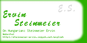 ervin steinmeier business card